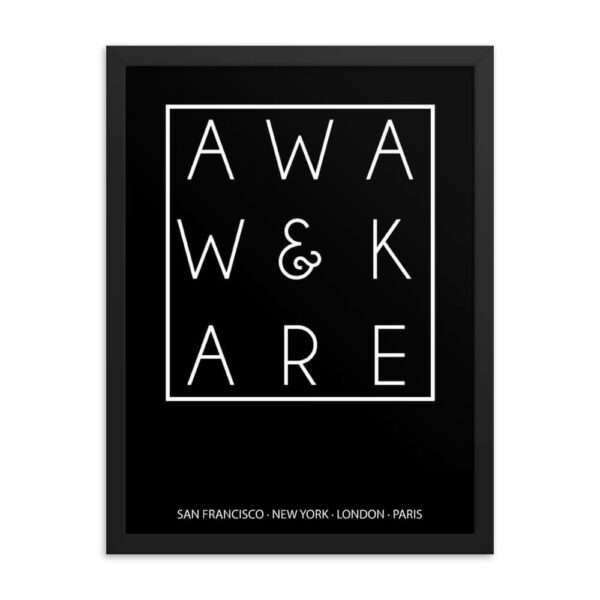 AwakenAware.com Awake & Aware Magic Square Framed Poster Wall Art Mockup 18x24