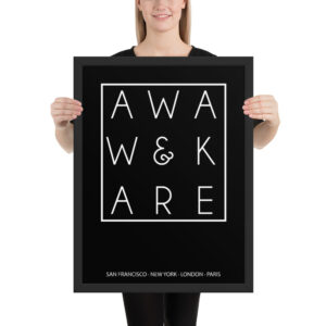 Awake & Aware Magic Square Framed Poster