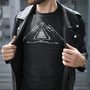 AwakenAware.com-Awake-&-Aware-Guy-Wearing-Benediction-Black-Blessings-TShirt-and-Leather-Jacket