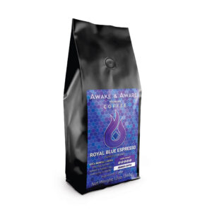 Awake-&-Aware-Royal-Blue-Espresso-(Africa,-Indonesia,-S.-America)-12oz-Espresso-Blend-Coffee-Bag-With-Label-1