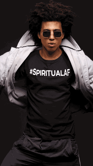 AwakenAware.com-Awake-&-Aware-#SpiritualAF-Tee-Model
