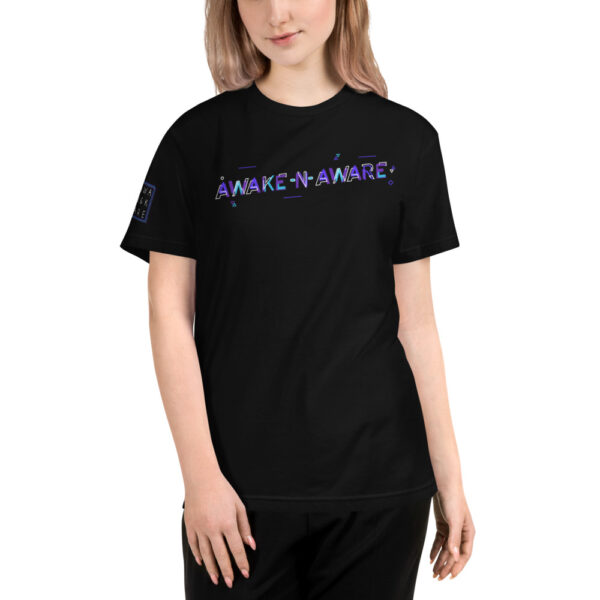 AwakeNAware.com Awake & Aware Multidimensional Tee Female Model Front