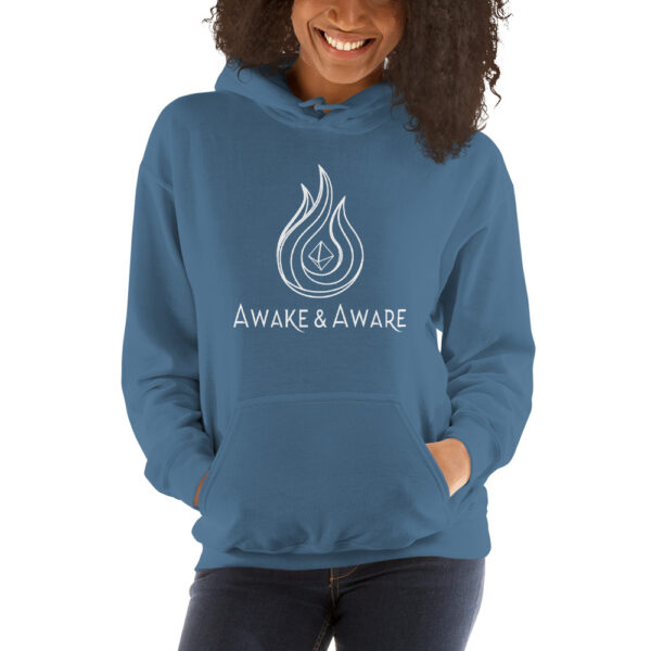 AwakenAware.com-Awake--Aware-Unisex-Hoodie_mockup_Front_Womens-2_Indigo-Blue