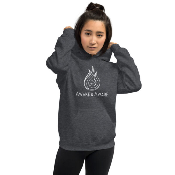 AwakenAware.com-Awake--Aware-Unisex-Hoodie_mockup_Front_Womens-5_Dark-Heather