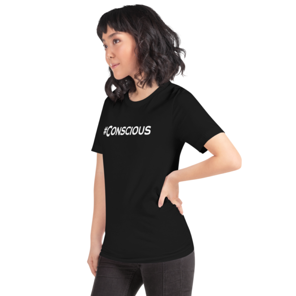 Awakenaware.com-AwakeAware-Hashtag-Conscious-Tee-Womens_mockup_Left-Front_Womens-3_Black